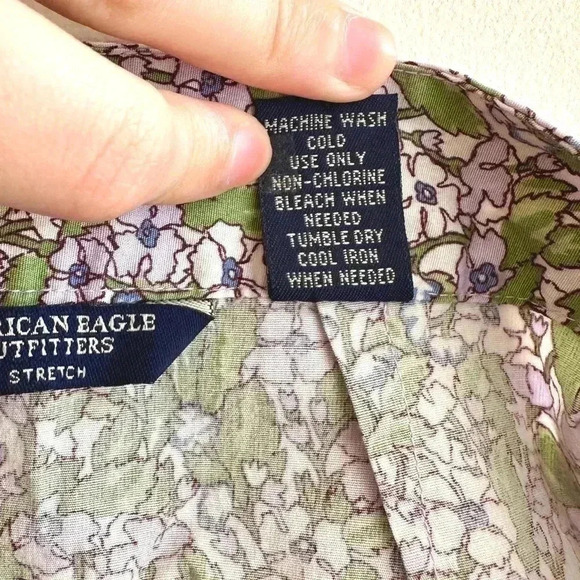 American Eagle Outfitters Stretch Floral Mini Skirt, Purple and Green, Size 4 - Picture 15 of 16